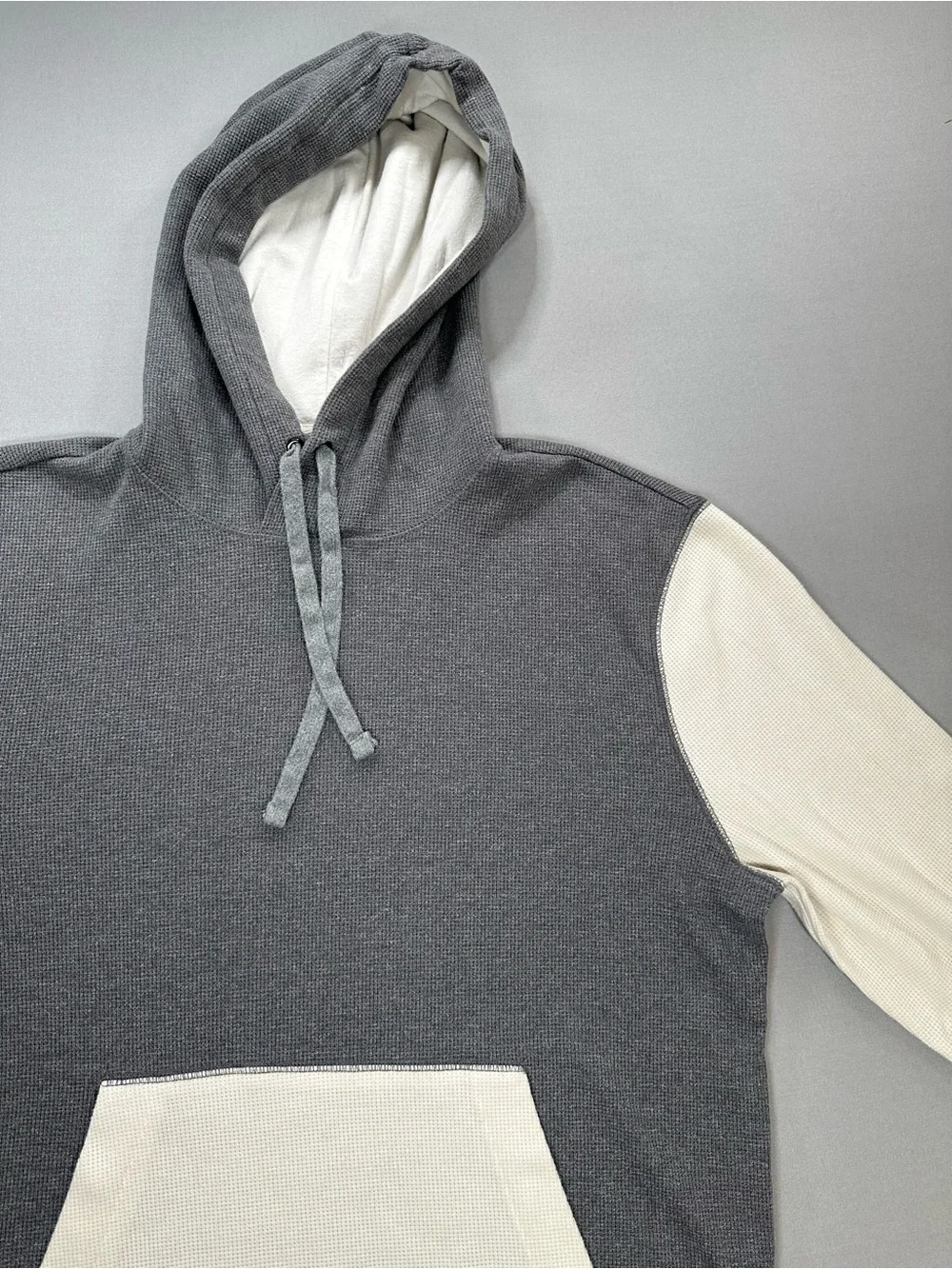 Banana Republic Waffle Knit Colorblock Hoodie Sweatshirt - Mens Large